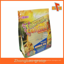 Custom design flat bottom laminated pet food bag for pet aliment packaging with printing